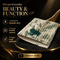 Serviette de cuisine personnalisée en tissu gaufré absorbant, torchon imprimé, serviette de séchage pour thé, OEM ODM