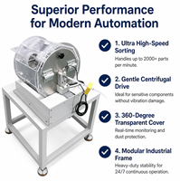 Alimentateur centrifuge rotatif personnalisé ZH OEM/ODM, système d'alimentation automatique de pièces à grande vitesse, moteur PLC 220V 5kW/1kW, garantie 1 an