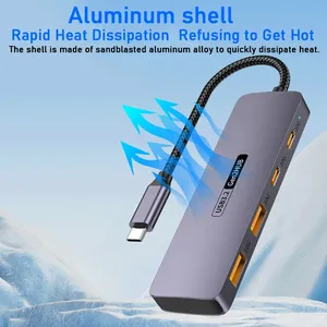 High Quality 4 Ports USB 10Gbps Hub with USB Hub <strong>Type</strong> C 3.2 Gen 2 3.2 Usb Hub <strong>Data</strong> Transmission Splitter for Laptop PC <strong>Computer</strong> - Product Image 6