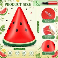 Bouée gonflable en PVC en forme de pastèque pour la décoration de fêtes d'été sur le thème des fruits, fournitures pour anniversaires et baby showers