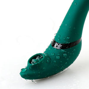 Volwassen elektrische vibrator seksspeeltjes voor vrouwen 2 in 1 tonglikkende stotende dildo vibrators seksspeeltjes leverancier - Product Image 4