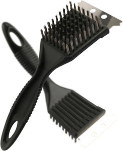 Brosse de nettoyage pour barbecue en acier inoxydable avec grattoir, brosse à poils métalliques pour grille de barbecue extérieure, outil de nettoyage pour grille - Product Image 5