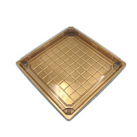JY-81213 Einweg-Kunststoff-Sushi-Box mit klarem Deckel Kunststoff-Lebensmittel-Verpackungs behälter Quadratische Kunststoff-Sushi-Tablett