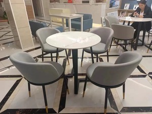 Zxm Dining Room Dinner <b>Table</b> and Chair <b>Set</b> Office Meet <b>Table</b> and Chairs Wholesale Round Dining <b>Table</b> <b>Set</b> 4 Chairs - Product Image 5