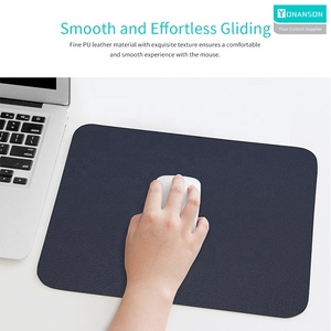 Vente en gros Tapis de souris en cuir PU avec logo, base antidérapante pour le bureau et les jeux-Ajoutez votre logo ou votre motif - Product Image 4