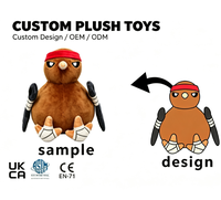 Boneka Burung Plushie Lembut, Hewan Boneka Isi Dakron untuk Dekorasi Meja Rumah, Hadiah Anak-Anak, Boneka Burung Plushie