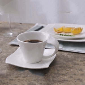 PITO Royal Ware White Ceramic Bone China <strong>Tea</strong> <strong>Cups</strong> &amp; <strong>Saucers</strong> Set Coffee Mug &amp; <strong>Saucer</strong> Porcelain Coffee <strong>Cup</strong> <strong>Tea</strong> Set - Product Image 5