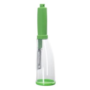 Éplucheur de légumes et fruits multifonctionnel créatif en plastique avec bac à déchets intégré et couteau à éplucher pour la cuisine domestique - Product Image 1