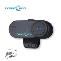 Casque de moto FreedConn T-COM VB 5.1 étanche avec design diamant, interphone avec microphone et réduction de bruit CVC