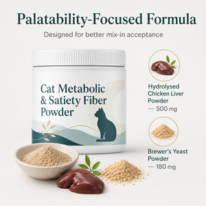 Jinmao - Suplemento de Salud Metabólica para Gatos, Apoyo a la Saciedad, Cáscara de Psyllium, Raíz de Achicoria, Inulina, Fibra en Polvo, Sin Granos, Absorción Rápida, Para Todas las Razas - Product Image 6