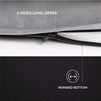Nid de rectangle de chien lavable en mousse à mémoire de forme orthopédique imperméable de luxe doux