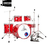 2024 ensembles de batterie de musique Jingying, kits de batterie transparents en acrylique pour adultes de haute qualité équipés d'un caisson de basses