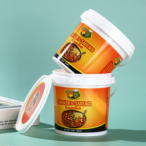 Contenedor de helado de plástico de grado alimenticio ecológico con logotipo personalizado desechable 100G 200g 500g 1000g contenedores de pared simple con tapas - Product Image 3