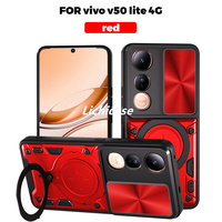 Lichicase vente chaude Slide Camera Guard TPU PC 2 en 1 Bumper Case pour ViVO V50 V50 Lite Back Cover