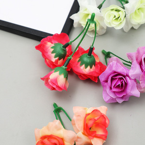 Cabezas de Rosas Artificiales de Seda, Flores de 3 cm de Alto, Simulación Realista, Decoraciones para Bodas, Materiales para Manualidades, Reutilizables - Product Image 4