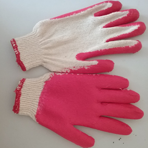 SON ถุงมือผ้าฝ้ายเคลือบลาเท็กซ์ธรรมชาติและข้อมือถักสำหรับป้องกันมือและแขน - Product Image 1