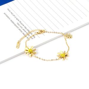 Bracelet personnalisé en zircon pour femme, bijoux de mode, réglable en acier inoxydable, plaqué or 18 carats, bracelet jonc œil de palmier - Product Image 5