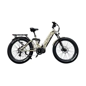 2023 Venta caliente 26 pulgadas 1000W Bafang Mid motor Drive bicicleta de montaña eléctrica neumático grueso para la venta