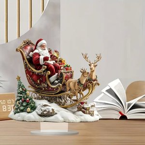 Cross-biên giới New Santa Claus Acrylic trang trí nhà văn phòng máy tính để bàn quà tặng giáng sinh nến khác chủ sở hữu đèn lồng & nến lọ - Product Image 5