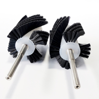 Brosse de nettoyage industrielle pour rouleaux cylindriques avec poils en nylon, taille personnalisable OEM