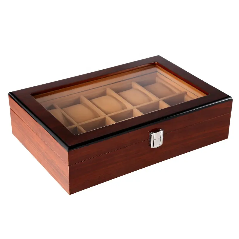 Коробка для часов, роскошная упаковочная коробка для часов на заказ, 6 ячеек, оптовая продажа, высокое качество, 12 ячеек, деревянная коробка, деревянная рама, 3-5 дней, CN;GUA 1 шт.