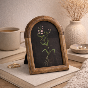 Marcos de Fotos de Madera Arqueados Estilo Rústico Marrón de DX Designs Wholesale Farmhouse - Varios Tamaños (5/6/7/8/10 Pulgadas) para Exhibición de Fotos en Mesa - Product Image 3