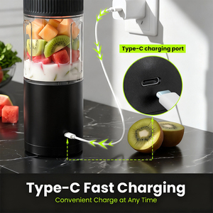 Licuadora Portátil Inteligente de un Solo Toque, Licuadora Portátil de Gran Calibre para Smoothies y Batidos, Mini Extractor de Frutas para Uso en Campamentos - Product Image 5