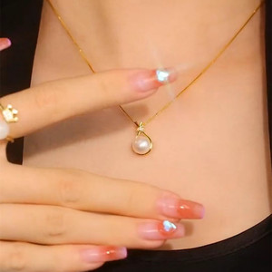 Pearl Pendant Necklace For Women Imitation Pearl Gold Chain Clavicle Jewelry Gift Occasion Fashionable Style 2022 New Niche - Product Image 2
