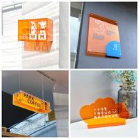 Feuille acrylique orange semi transparente de 3mm/de 5mm, matière première acrylique, acrylique à haute transparence, adaptée aux besoins du client