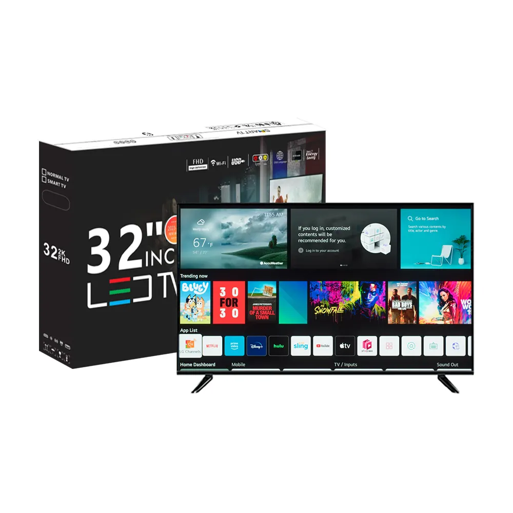 Televisão com led tv, full hd 1080p, sala de estar, 32 40, 43, 50, 55, 65 polegadas