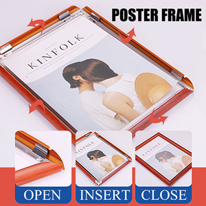 Vorderseitig Öffnender Schnellwechsel-Bilderrahmen 8,5 x 11 Zoll Schwarzer Aluminiumrahmen - Product Image 6