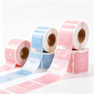 Sachet personnalisé thermoscellable en plastique pour masque facial, étanche à l'humidité, pochette d'échantillon cosmétique rose, emballage stand-up - Product Image 6