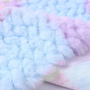 ผ้าขนกระต่ายเทียมลายตารา<span class=keywords><strong>ง</strong></span>หมากรุกปัดสีรุ้งสำหรับชุดเสื้อโค้ทสุดหรูแ<span class=keywords><strong>ฟ</strong></span>ชั่นเปรี้ยวจี๊ด - Product Image 1