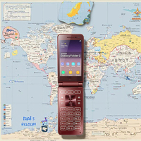 Original para Folder2 G1650, Teléfono Móvil Flip con Doble SIM, Desbloqueado, FM, Android 6.0, Pantalla Táctil de 3.8 Pulgadas, 16 GB de Almacenamiento, Cámara de 8 MP
