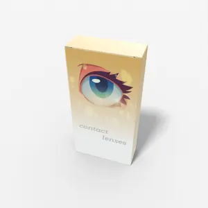 Hot Selling Contactlens Custom Verpakking Ontwerp Cosmetische Verpakking Papier Doos Groothandel Contactlens Zorg Oplossing Doos