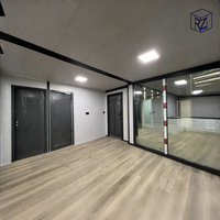 Maison préfabriquée en conteneur d'acier de 40 pieds, extensible et modulaire, avec murs en panneaux sandwich et salle de bain Ray-Zen