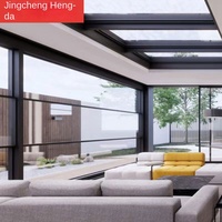 Fenêtre panoramique électrique intelligente à levage automatique du sol au plafond pour balcon