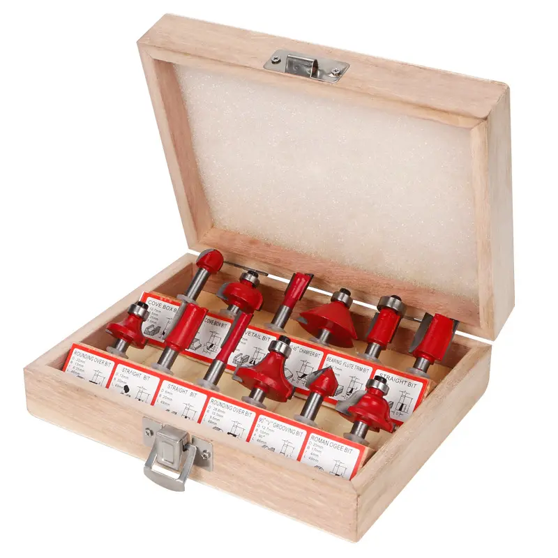 Máy khắc hình thành máy cắt dài thẳng cắt tỉa Router bit CNC phay Cutter Set cho gỗ cạnh cắt ..