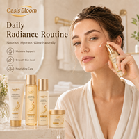 Ensemble complet de soins du visage pour une routine quotidienne : nettoyant, tonique, sérum, masque, crème hydratante, crème pour les yeux et crème de nuit à l'huile de jojoba pour tous types de peau