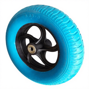 ยางรถเข็นแบบตัน 3.25-8 ทำจากโฟม PU พร้อมสีล้อแบบซี่ลวด - Product Image 1