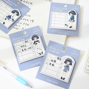 HengXin Kawaii Note adesive Creative forniture scolastiche per bambina carina Memo Pad con nota a pianta adesiva - Product Image 3