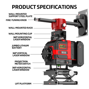 Nivel Láser 4D de 16 Líneas Greenlight de Alta Calidad y Precisión para Nivelación y Colocación de Azulejos - Product Image 2