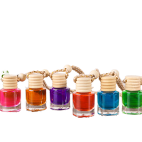 Flacon diffuseur en verre vide de 10 ml à dégradé de couleurs, avec bouchon à vis et corde de suspension, pour désodorisant de voiture