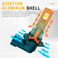 Ampoule de phare antibrouillard automobile H7 HB3 9005 HB4 9006 H8 H9 H11 10W Blanc Jaune Deux Couleurs Ampoule de phare de voiture CSP 3570 4000LM 6000K 3500K