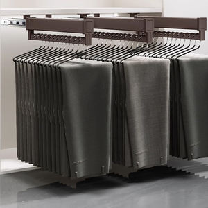 HNOSS Support de cintres pour pantalons gris coulissant en aluminium de forme I - Product Image 1