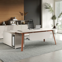 Escritorio de Oficina Moderno y Ajustable en Oferta, para Uso de CEO/Presidente, Duradero, con Cajonera de Melamina, Color Personalizado, 1 Año de Garantía