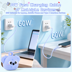 <span class=keywords><strong>Cable</strong></span> de Carga Rápida de 60W con Forma de Koala Australiano, Correa de Muñeca, <span class=keywords><strong>Cable</strong></span> de Datos USB C con Llavero para Niños, Regalos - Product Image 3