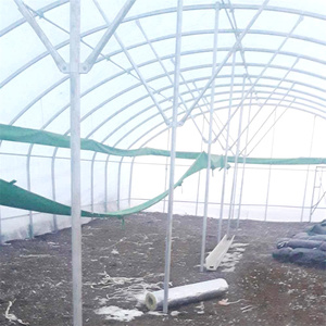 Serre solaire <span class=keywords><strong>passive</strong></span> Serres à tunnel Serre agricole à double arc avec couette pour hydroponique en zone froide - Product Image 5