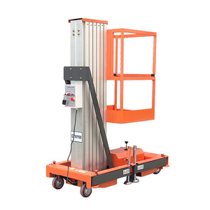 Hydraulic Electr Man Lift Electric Ladder Lift Mini Portable Electric Vertical Ladder Double <strong>Mast</strong> Aluminum Lift 14m