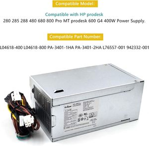 Fuente de Alimentación de Escritorio HK-HHT de 400W Compatible con los Sistemas <span class=keywords><strong>ProDesk</strong></span> 280/285/288/480/680/800 Serie MT <span class=keywords><strong>600</strong></span> <span class=keywords><strong>G4</strong></span> L04618-400/800 - Product Image 3